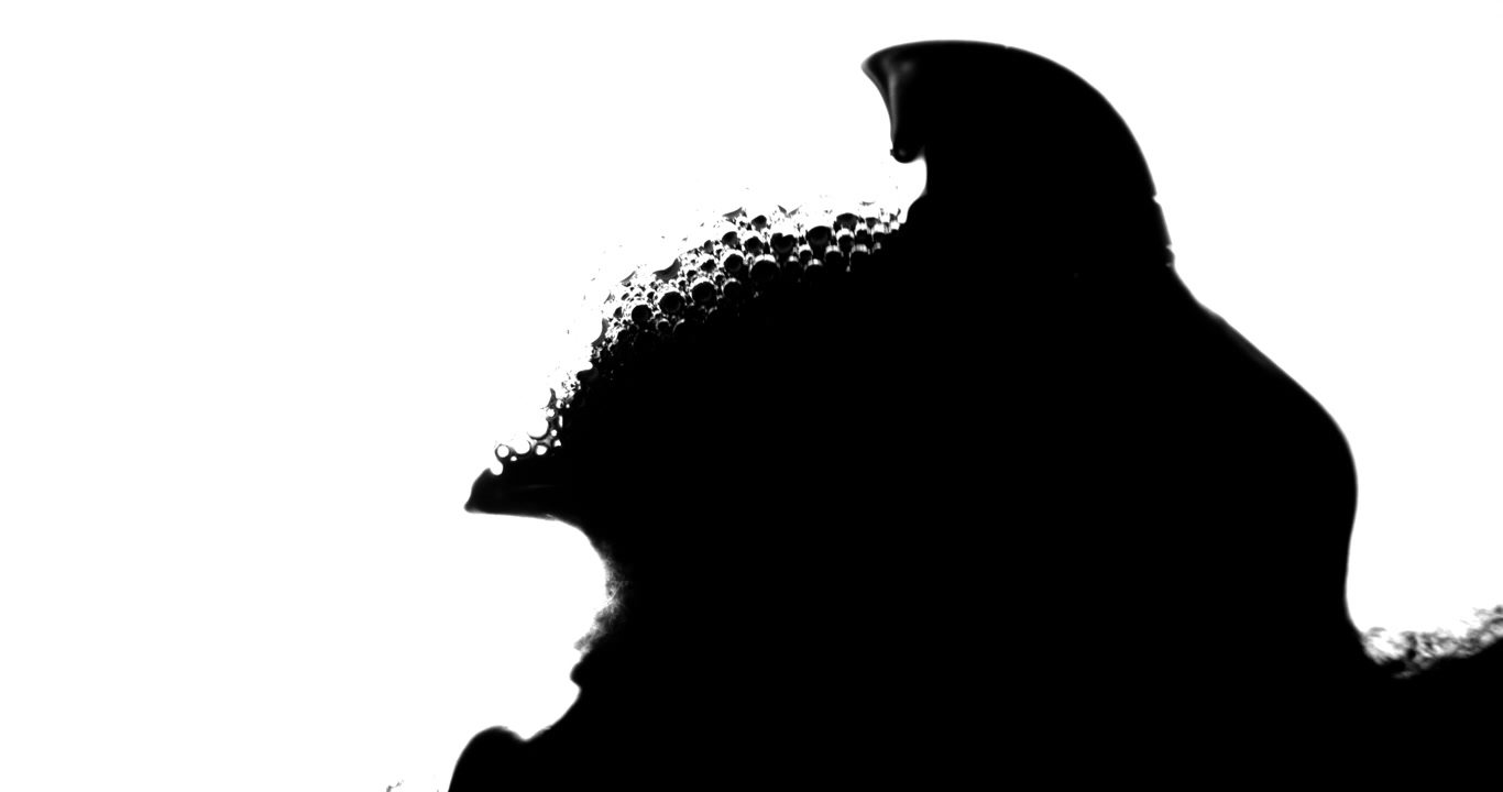 Abstract Black Ink Spreading