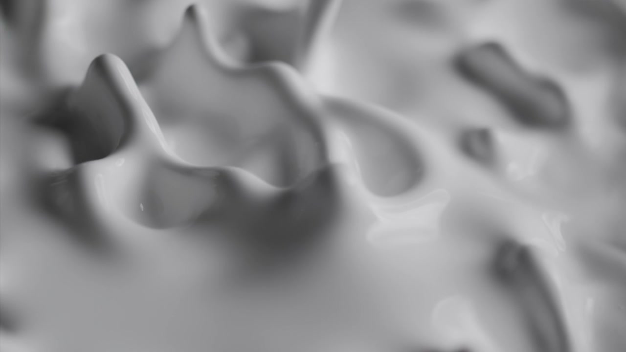 Chaotic White Liquid Surface Movement