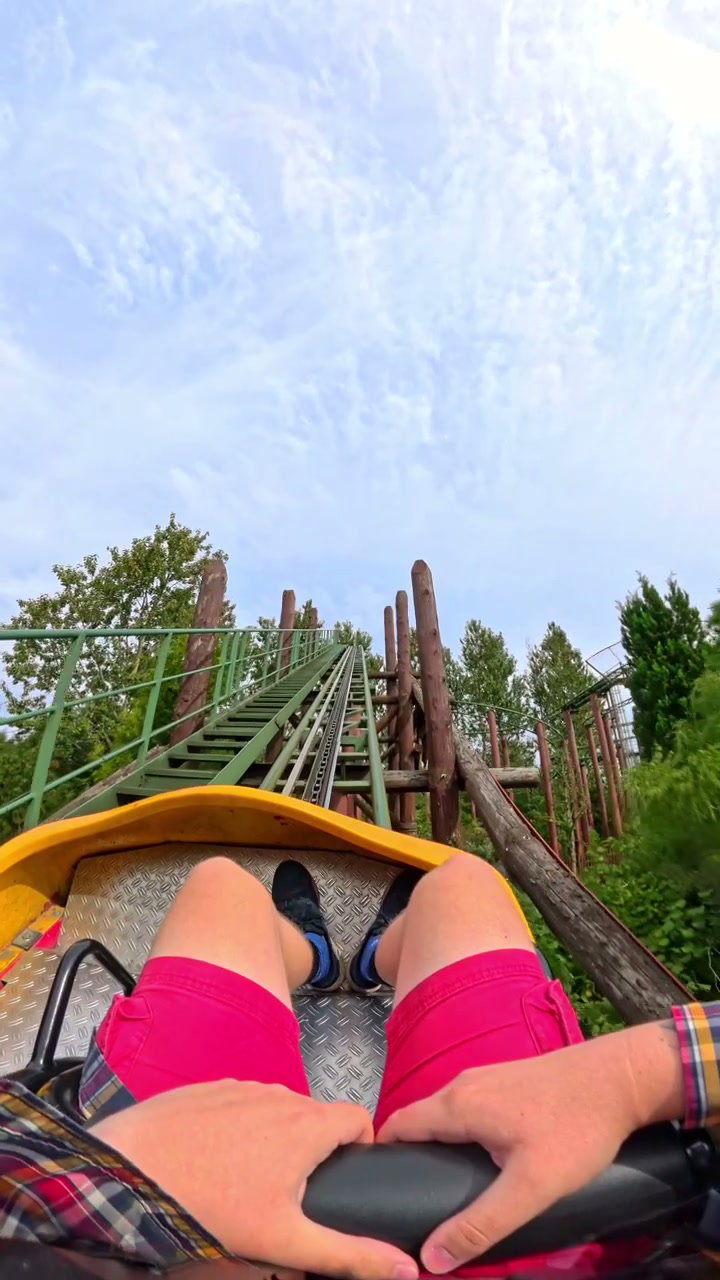 POV Roller Coaster Lift Hill Climb