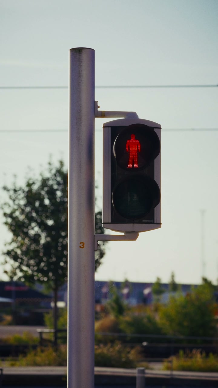 Pedestrian Signal Changing at Traffic Light • Stock Video on Uppbeat