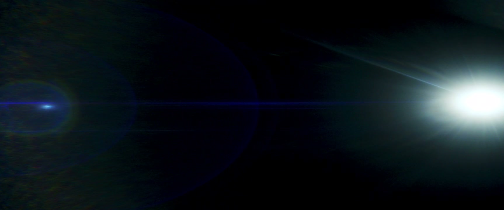 Anamorphic Blue Lens Flare Effect