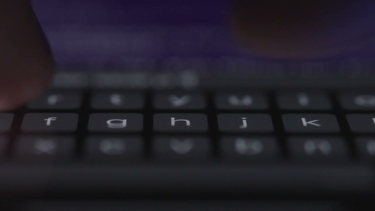 Fingers Typing On Smartphone Virtual Keyboard