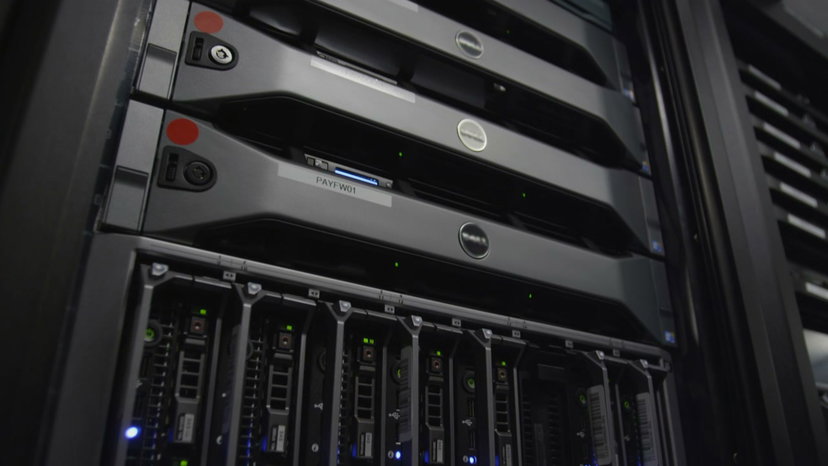 Server Rack with Blinking Lights in Data Center • Stock Video on Uppbeat