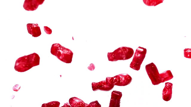 Vibrant Gummy Candies Falling in Slow Motion • Stock Video on Uppbeat
