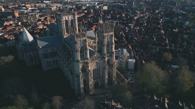 Aerial View of Exeter Cathedral and City • Stock Video on Uppbeat
