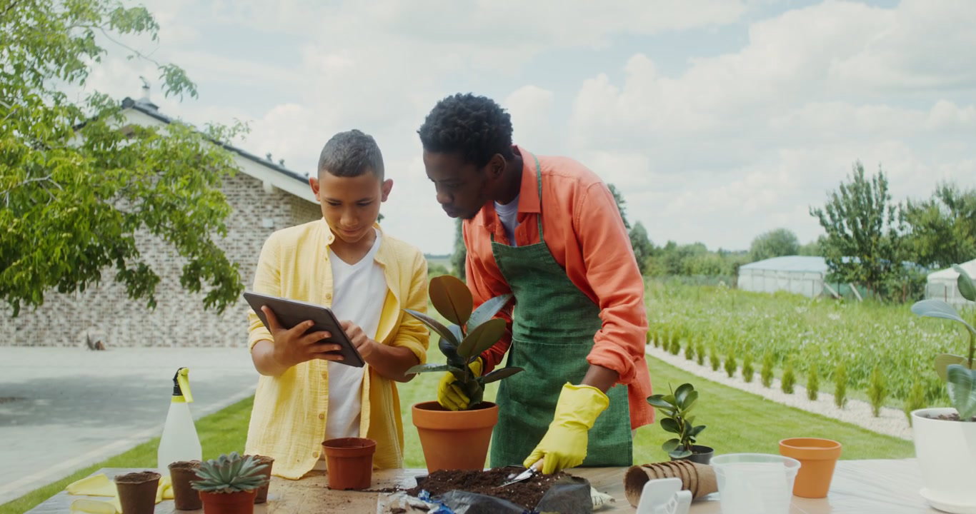 Gardening with Digital Tablet Guidance