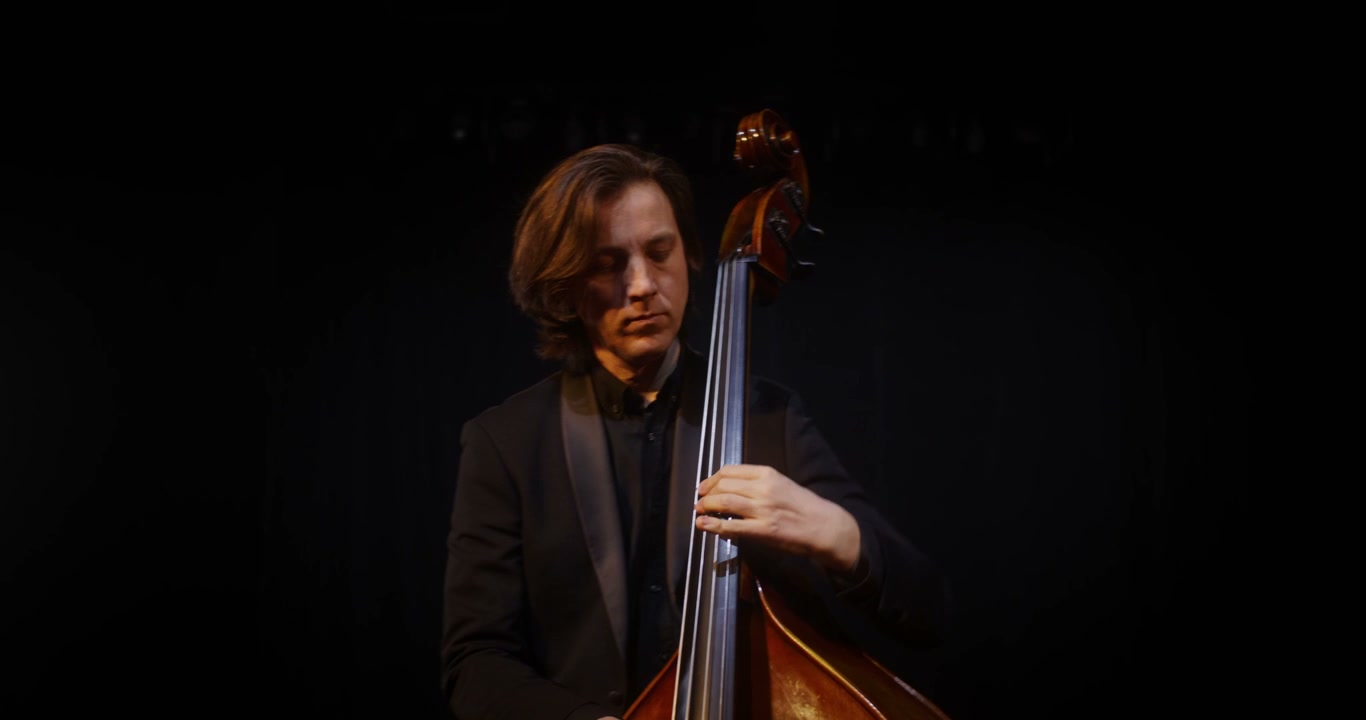 Man Playing Double Bass