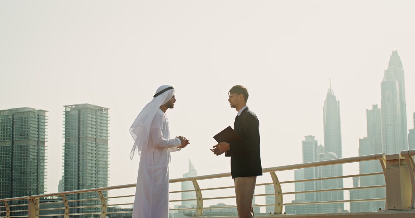 Men in Business Conversation in Dubai
