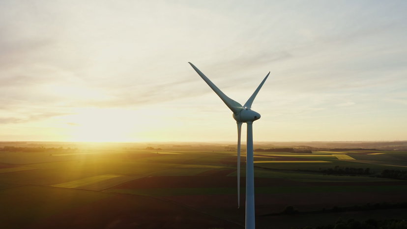 Spinning Wind Turbine Silhouette at Golden Hour • Stock Video on Uppbeat