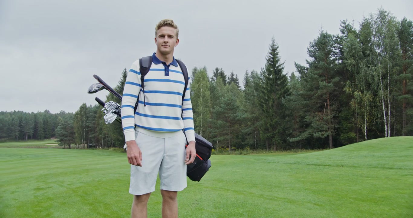 Young Golfer on Golf Course