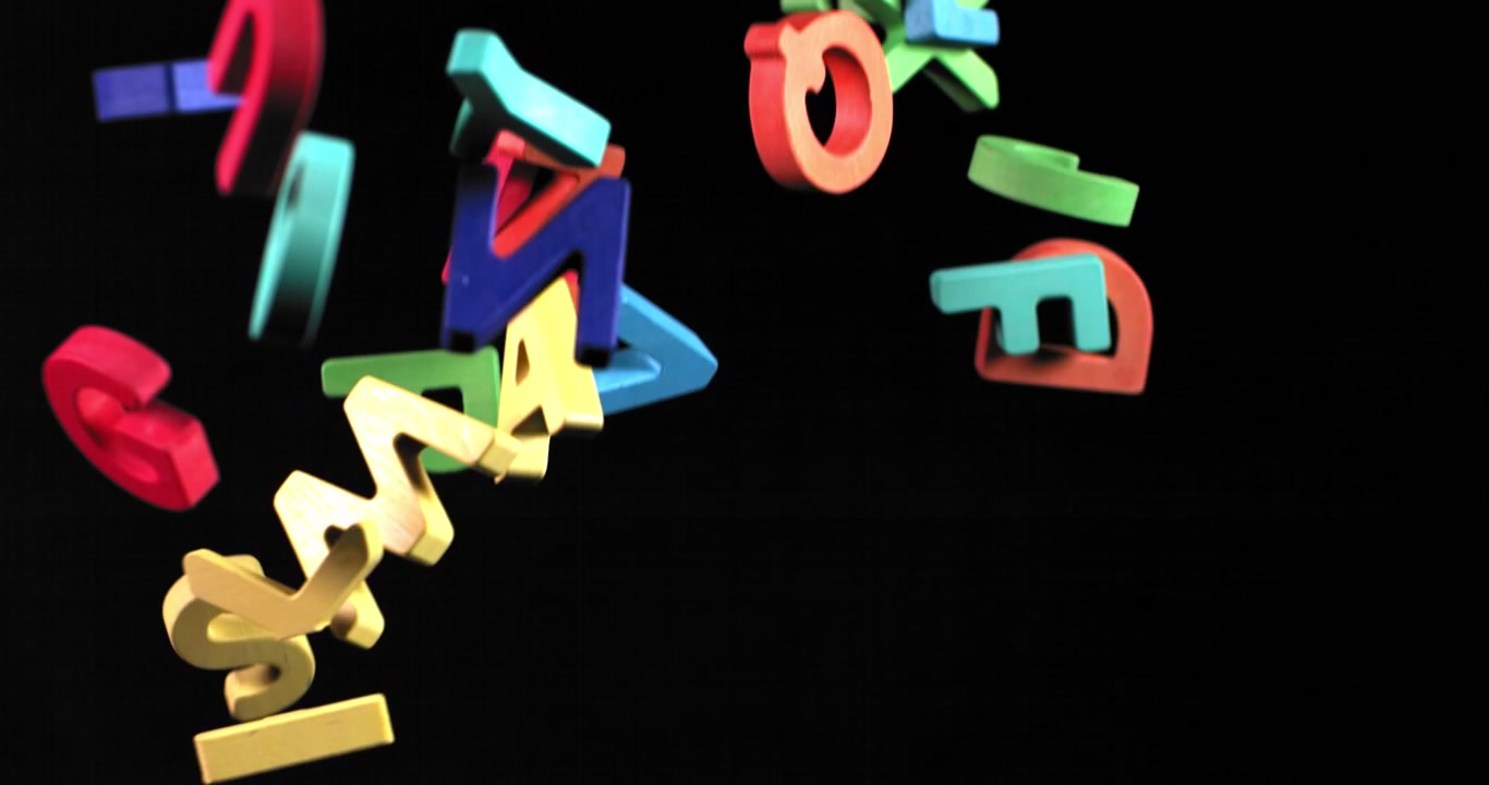 Colorful Alphabet Letters Falling